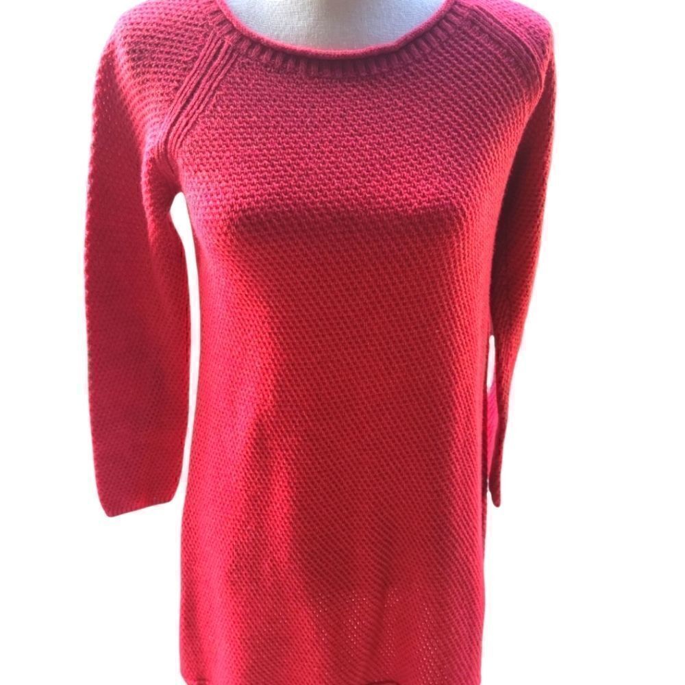 J. Jill Red Wool Blend Tunic Sweater. Size SP.